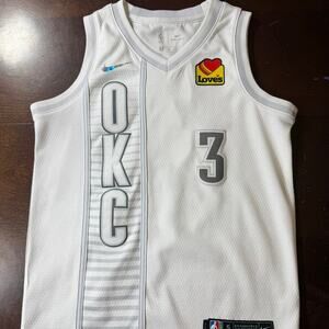 Nike NBA OKC Thunder Josh Giddey #3 Youth Small City Edition Jersey White